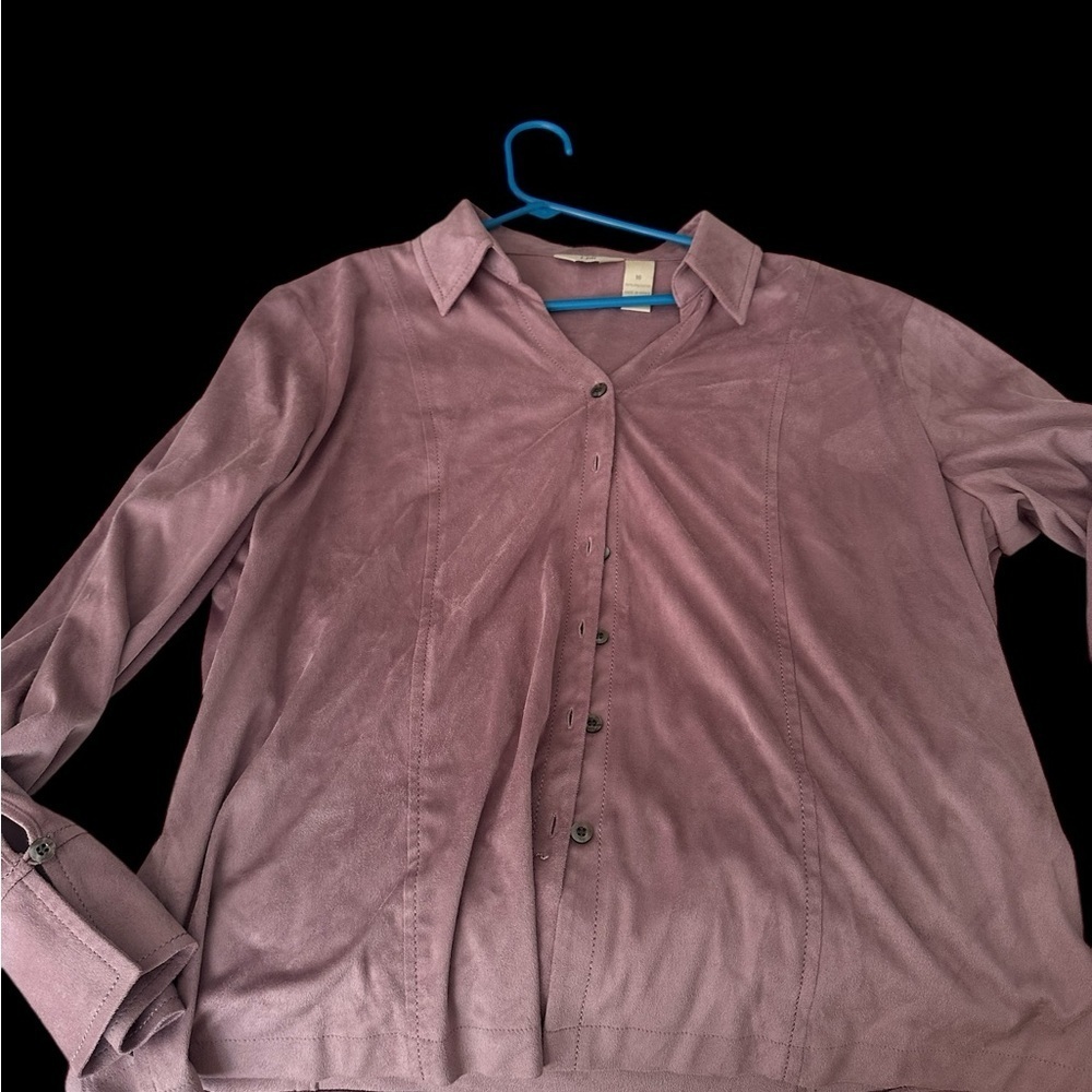 J. Jill Purple Button Down Shirt